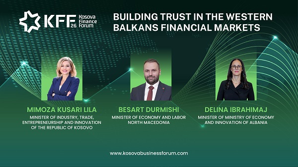 Tre ministra ballkanikë bashkëbisedojnë për zhvillimin industrial në Kosova Finance Forum 2026
