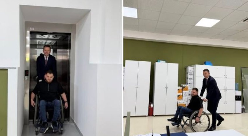 Peci njofton se objekti i komunës së Mitrovicës është pajisur me ashensor për personat me nevoja të veçanta.