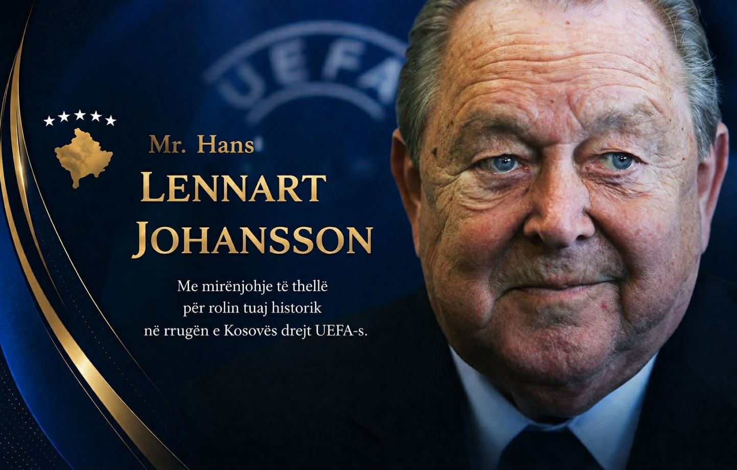 Albert Bunjaki i ka propozuar kryetarit të Komunës së Prishtinës, Përparim Ramës, emërtimin e një rruge në kryeqytet me emrin “Rruga Lennart Johansson”.
