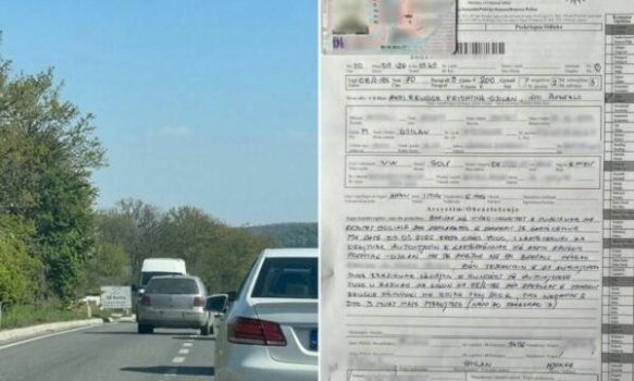 Një shofer në Gjilan është identifikuar dhe gjobitur për tejkalim të rrezikshëm më 3 maj.