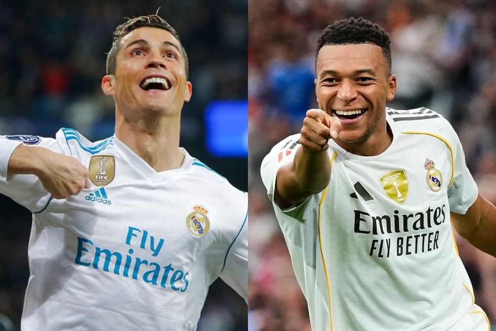 Kylian Mbappe barazon rekordin e Cristiano Ronaldos me 86 gola në dy sezonet e para te Real Madrid.
