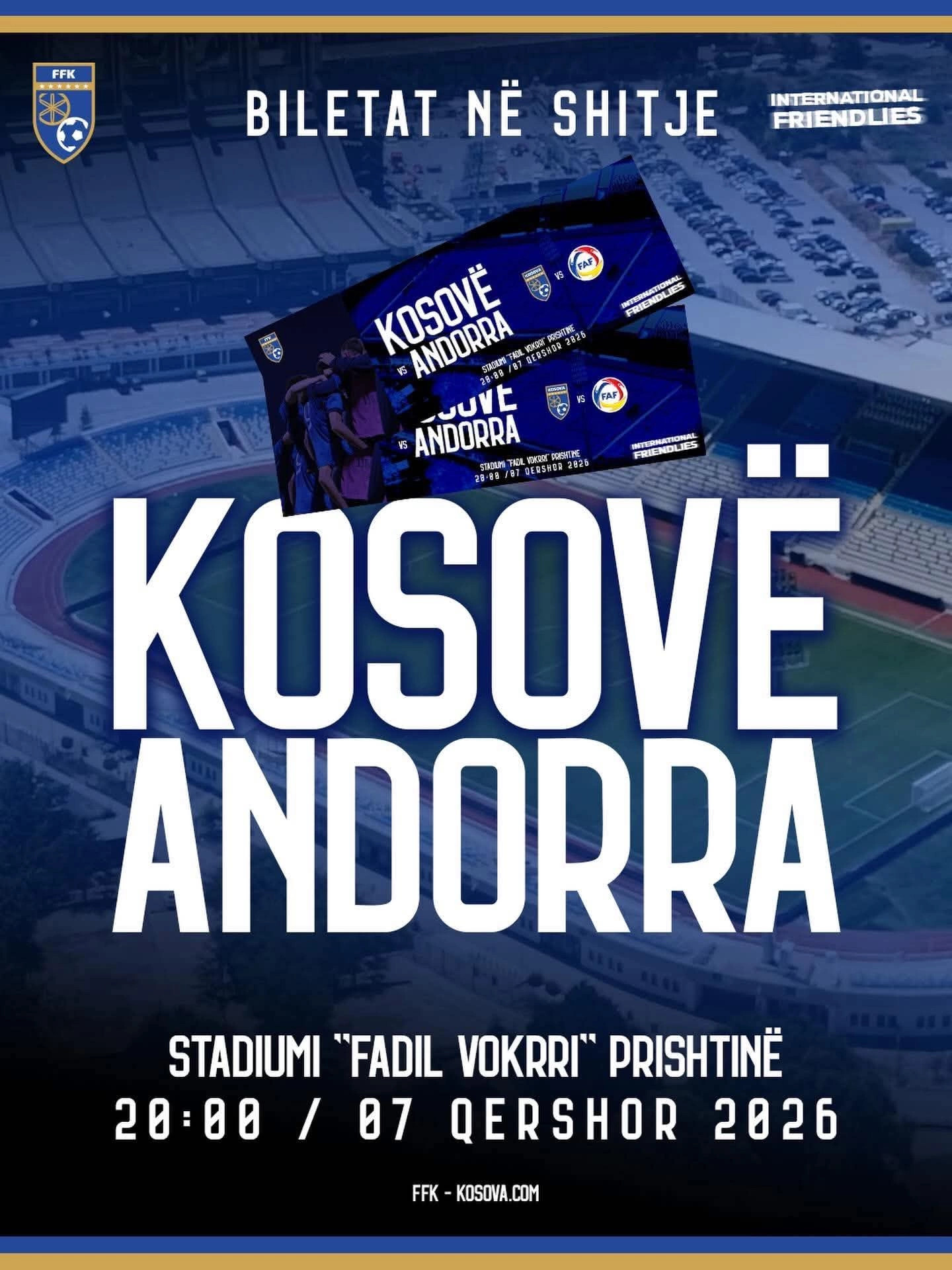 Biletat për ndeshjen Kosovë-Andorrë tashmë në shitje, ja çfarë duhet të dini