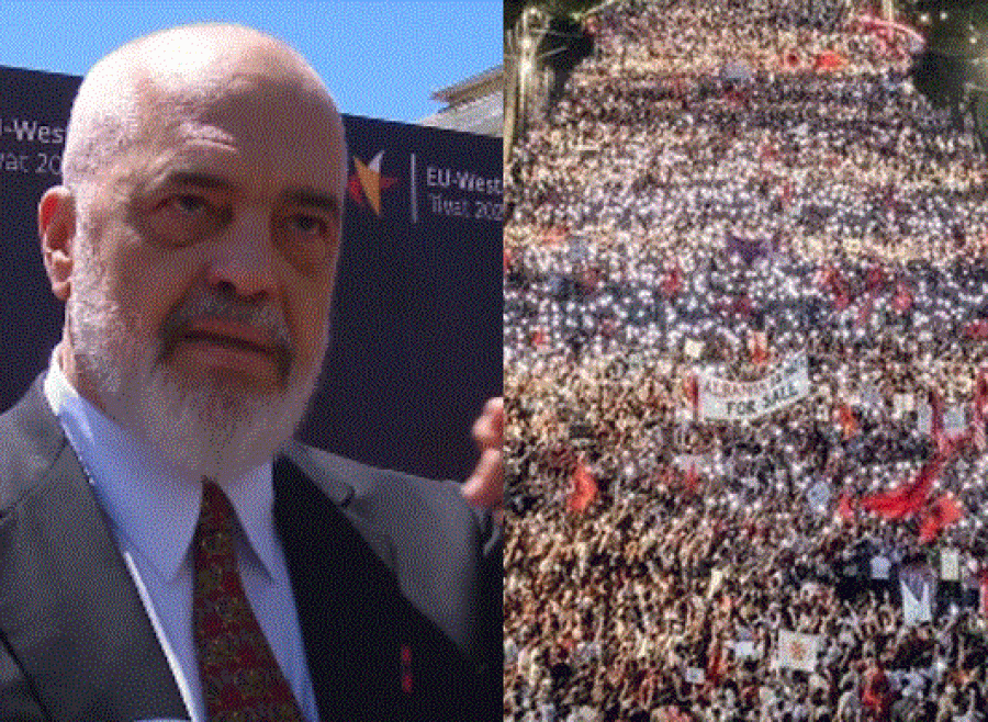 Kryeministri Edi Rama thekson se problemi në protestë nuk janë "flamingot", por "sorrat" dhe "korbave" që duan të marrin peng Shqipërinë.