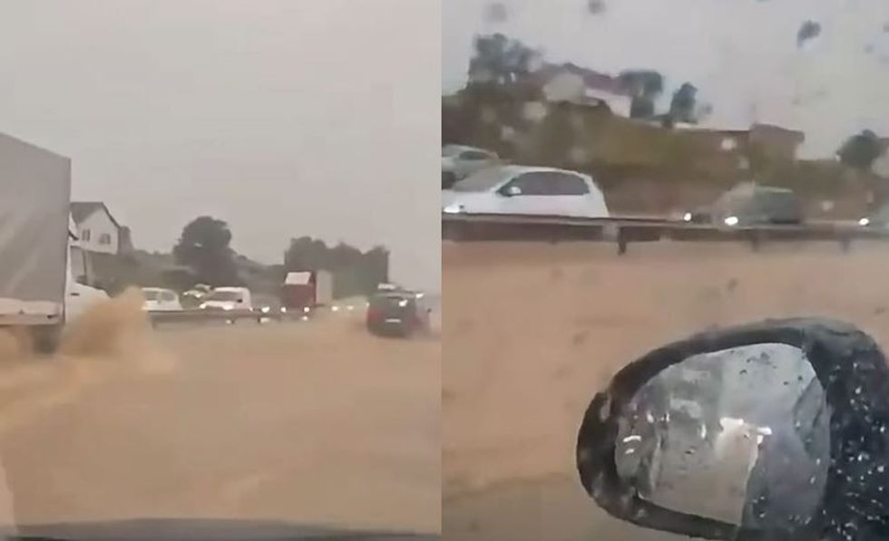 Reshjet e shiut ngadalësojnë trafikun në autostradën “Ibrahim Rugova”