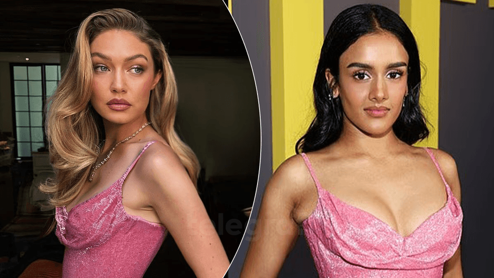Dy yje, i njëjti fustan: Gigi Hadid dhe Shabana Azeez nisin krahasimet në rrjet
