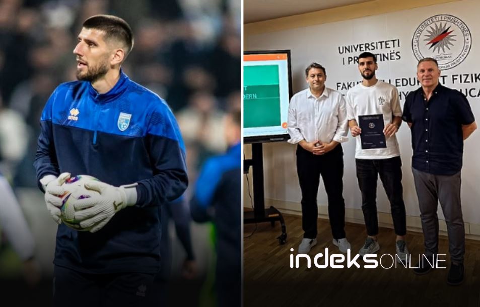 Portieri i Kosovës Visar Bekaj përfundon studimet në Prishtinë