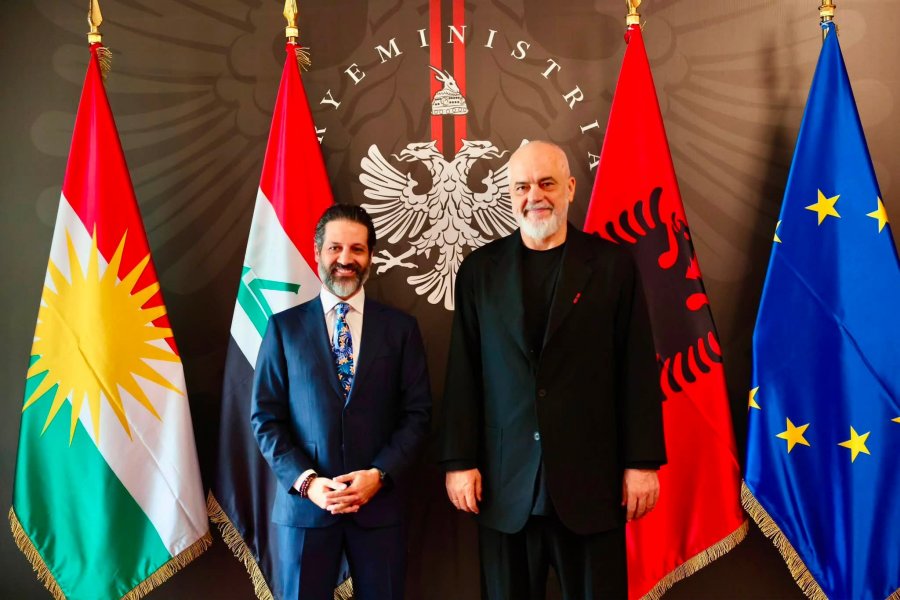 Takimi historik i Ramës me zv.kryeministrin e Kurdistanit në vizitën e parë në Shqipëri