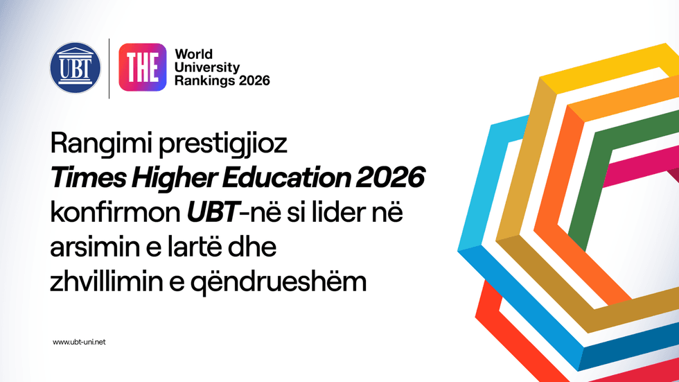 UBT konfirmohet si lider rajonal në arsimin e lartë dhe zhvillimin e qëndrueshëm