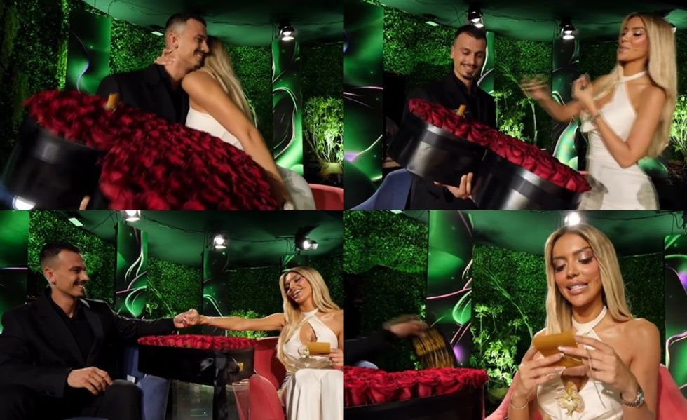 Surpriza që ndezi dashurinë në studio: Mateo dhe Brikena në momentin më të ëmbël