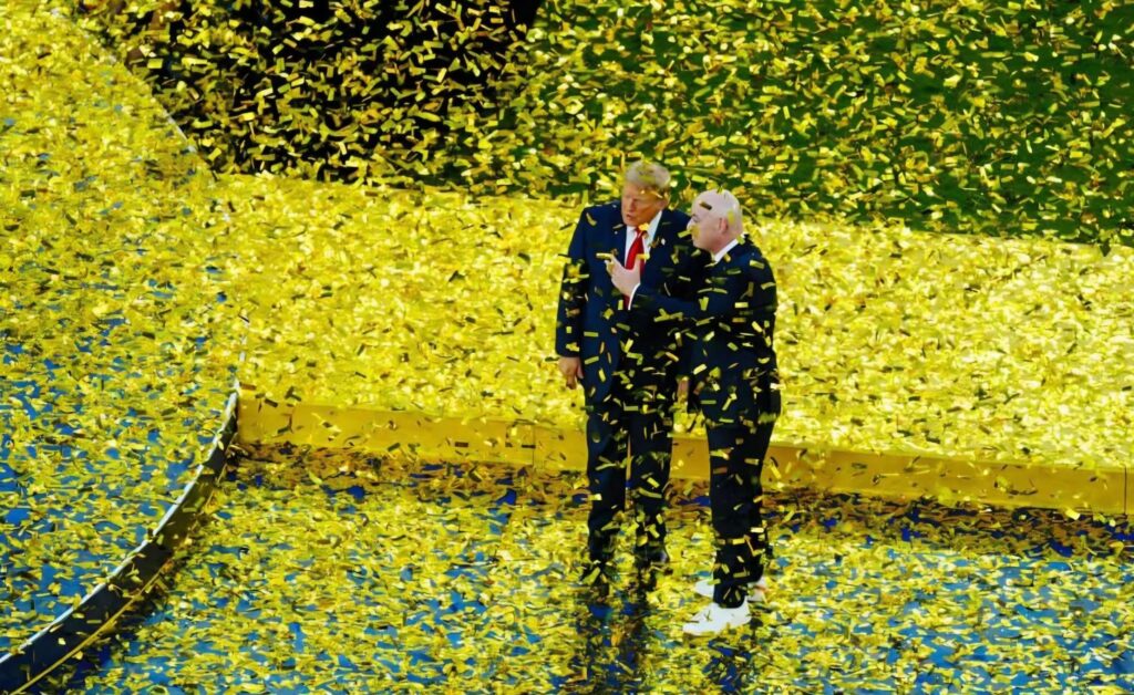 Trumpi është angazhuar publikisht për të mbështetur Infantinon në krye të FIFA-s, duke u përfshirë në konfliktin mes UEFA-s dhe FIFA-s.
