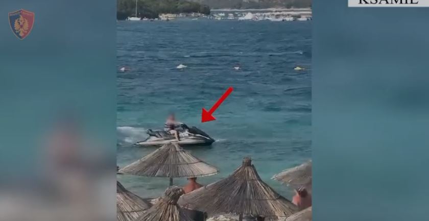 Një drejtues Jet Ski u gjobit me 500 mijë lekë dhe mjeti u bllokua pas hyrjes së paligjshme në zonën e rezervuar për pushuesit në Ksamil.