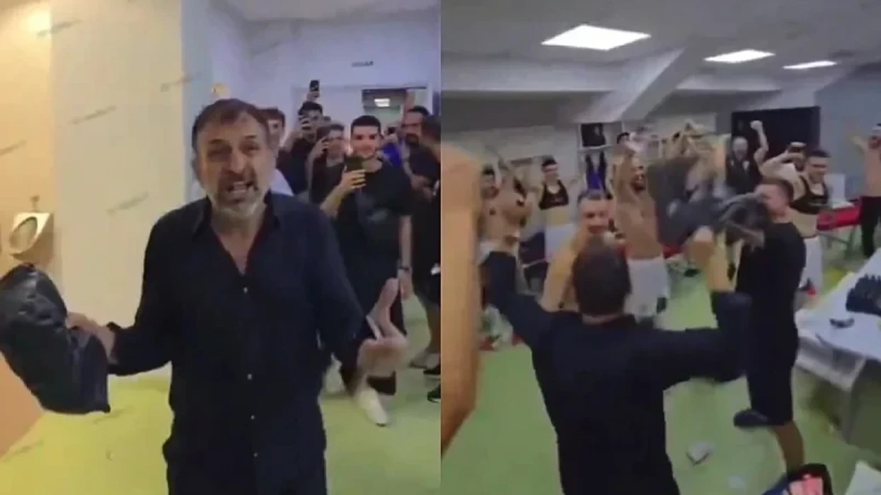 Presidenti i Dinamo City shpërndan para në dhomën e zhveshjes para play-off-it të UEFA-s