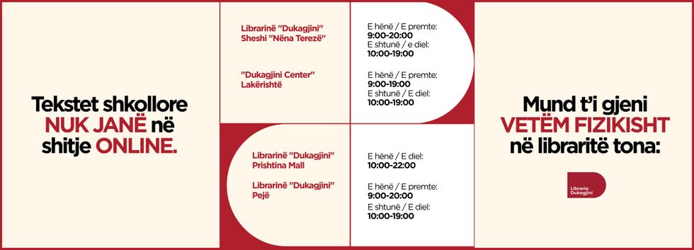 Nga 24 gushti nis shitja fizike e teksteve shkollore në Librarinë Dukagjini