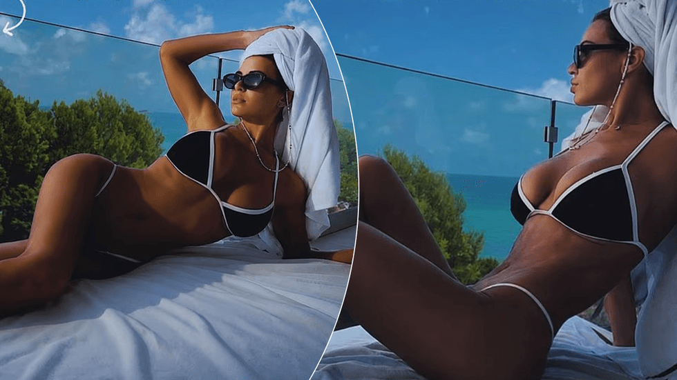 Eleganca e kufijve personalë sipas Christine McGuinness në një postim me bikini