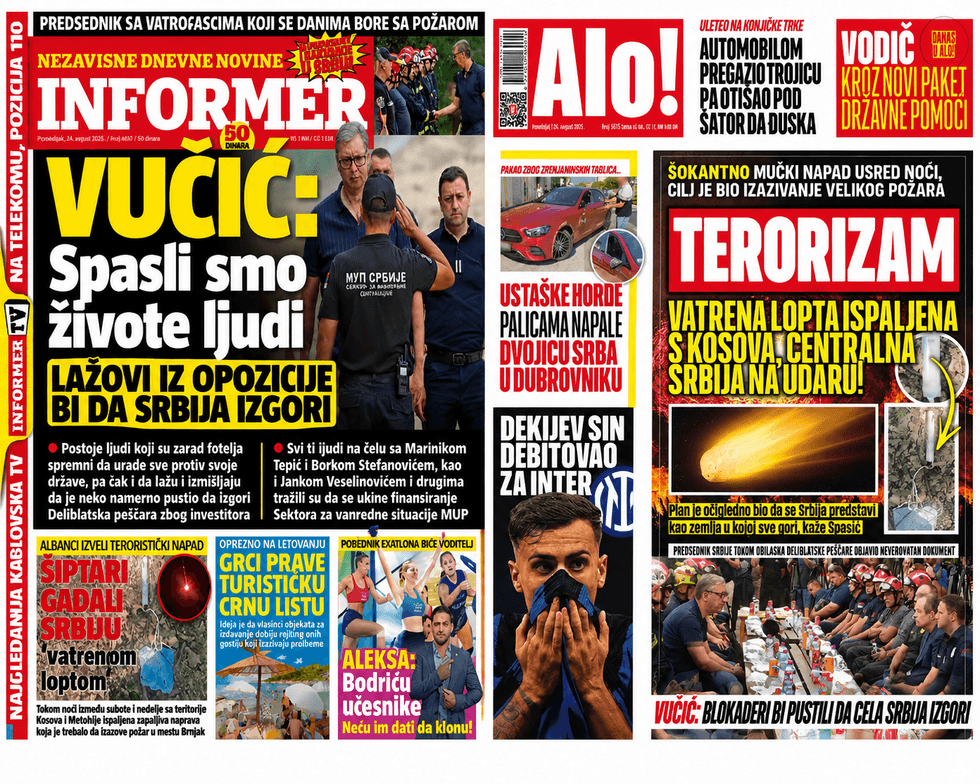 Si u shpërnda dhe u mohua historia e “topit të zjarrit” nga Kosova në mediat serbe