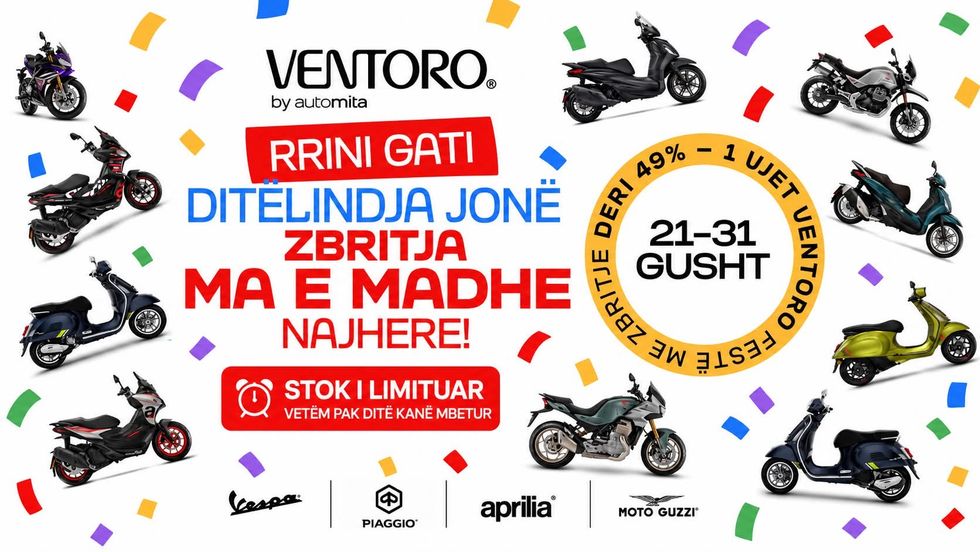 Fundi i ofertave të Ventoro Motors: Vetëm 4 ditë për zbritjet e mëdha në Vespa dhe Piaggio