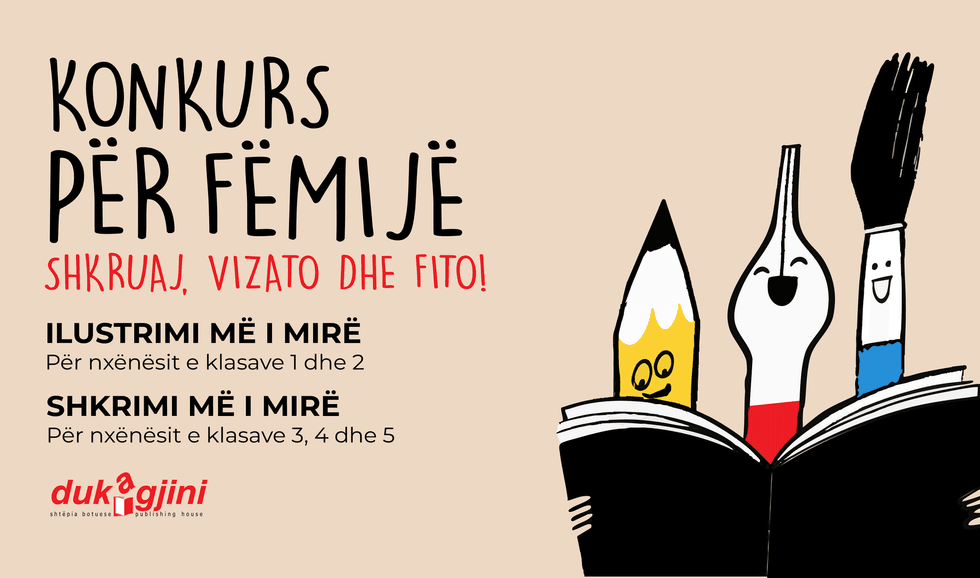Konkursi kreativ “Shkruaj, Vizato dhe Fito!” për fëmijët në Panairin e Librit