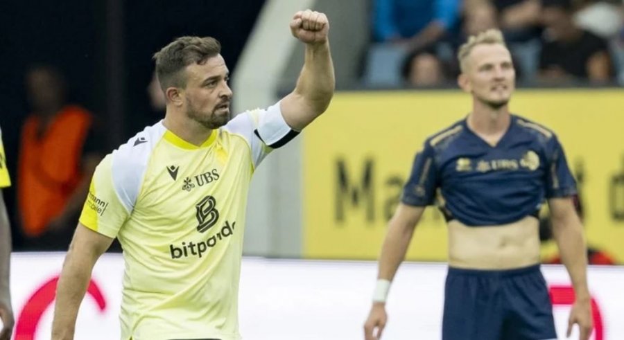 Xherdan Shaqiri shënoi dy gola dhe dha një asistim në fitoren 4:2 të Baselit ndaj Luzernit në Superligën e Zvicrës.