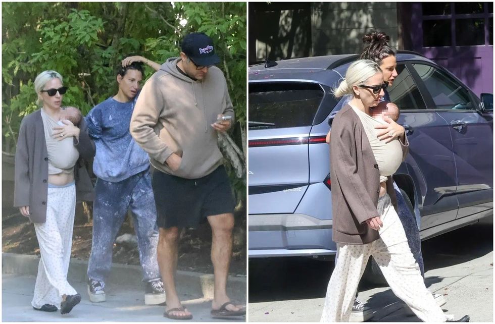 Lady Gaga dhe Michael Polansky janë fotografuar për herë të parë me foshnjën e tyre në Kaliforninë Veriore.