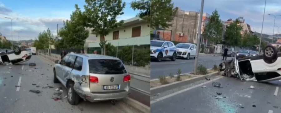 Babë e bir përmbyset vetura në Durrës, dy aksidente tronditëse në të njëjtën zonë