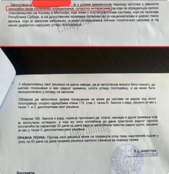 Miroviq deklaron largimin e mbi 30 serbëve nga institucionet ilegale në Kosovë për shkak të qëndrimeve politike kundër Listës Serbe dhe Vuçiqit.