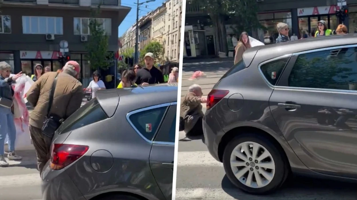 Incident gjatë heshtjes së studentëve në Beograd: Makina godet qytetarin dhe tensionohet situata