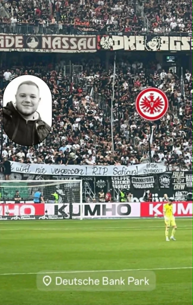 Tifozët e Eintracht Frankfurt nderojnë me emocion të riun kosovar Sofian Podvorica