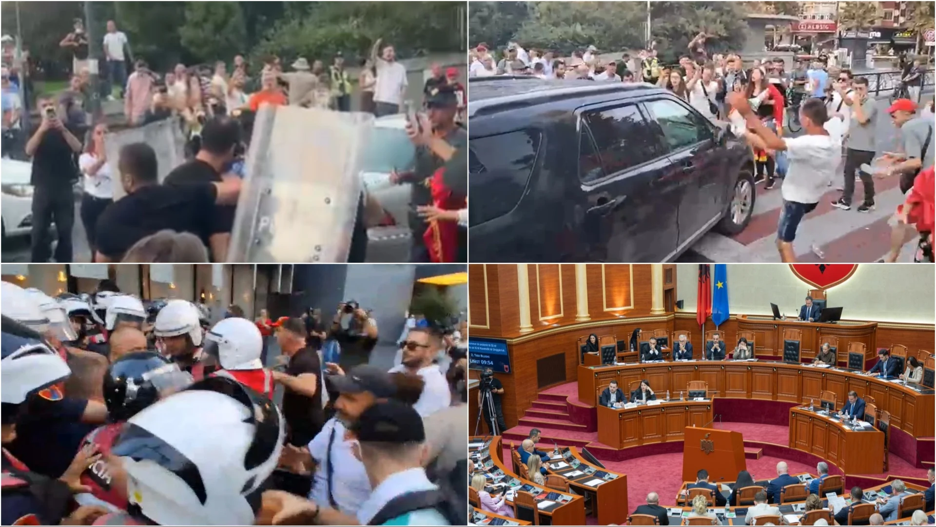Arrestohet Adriatik Lapaj gjatë tensioneve jashtë Kuvendit të Shqipërisë.