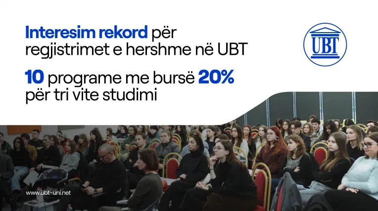 Regjistrimet e hershme në UBT: Mundësi unike me bursa dhe programe inovative