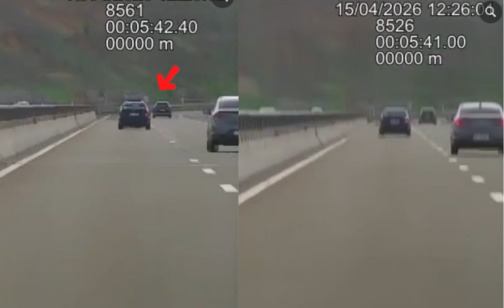 Shoferi kapet duke vozitur 182 km/h në autostradë, i ndalohet patenti dhe i konfiskohen targat