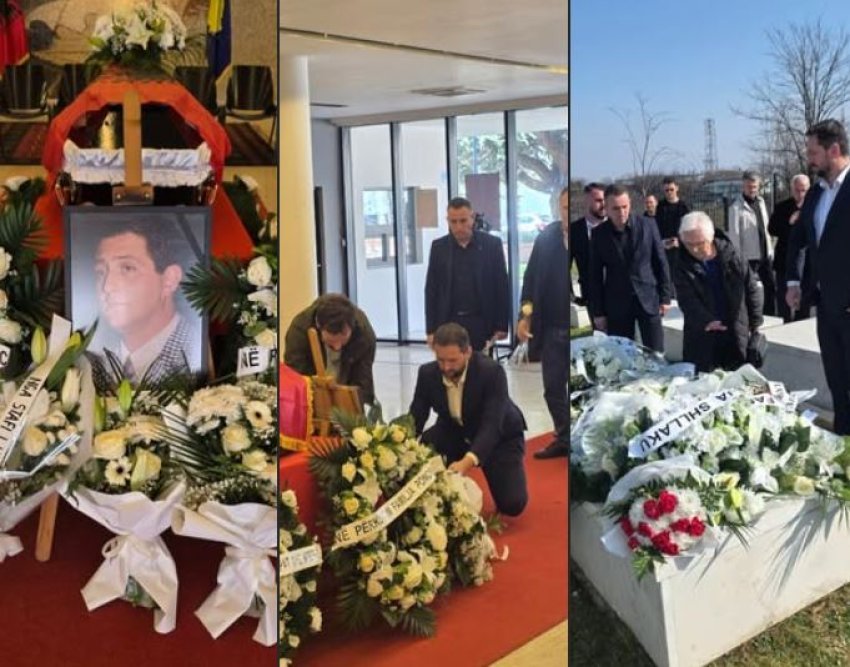 Rivarrimi me nderime i Myrteza Dylhasit në Gjakovë pas identifikimit të mbetjeve të tij.