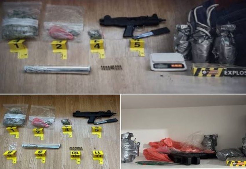 Bastisje në Suharekë, arrestohet 19-vjeçari me drogë, armë dhe mjete shpërthyese
