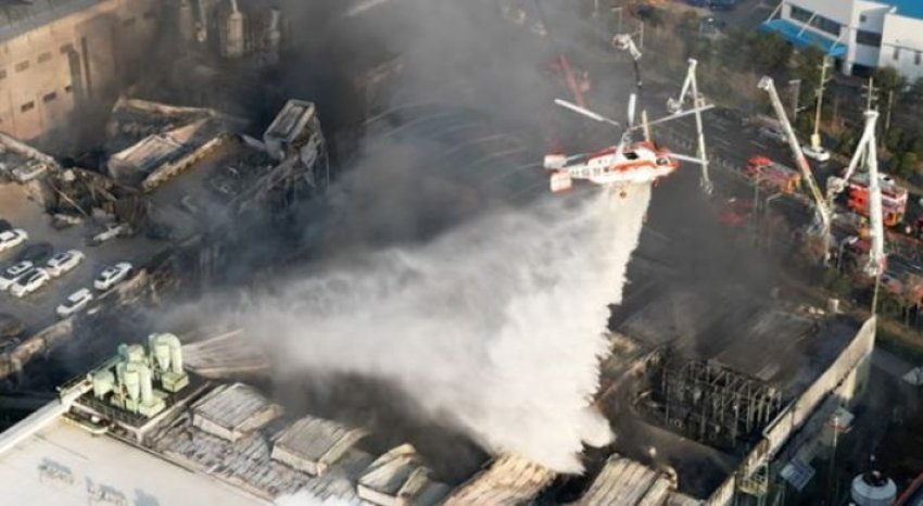 Tragjedia e zjarrit në fabrikën e pjesëve të veturave në Korenë e Jugut