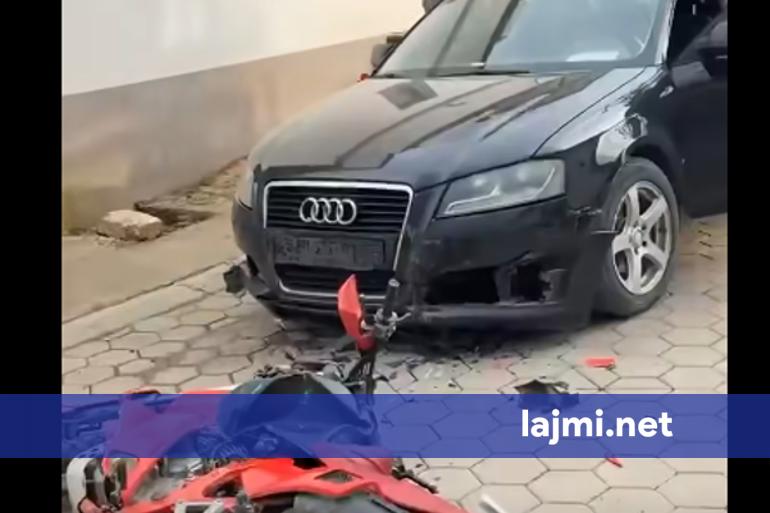 Aksident mes veture dhe motori në Sallagrazhdë të Suharekës