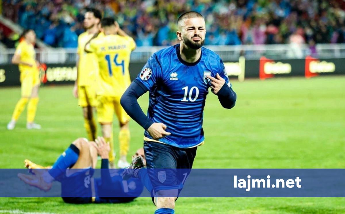 Edon Zhegrova zëvendëson Mërgim Vojvodën në minutën e 71-të të finales kundër Turqisë me rezultatin 0:1.