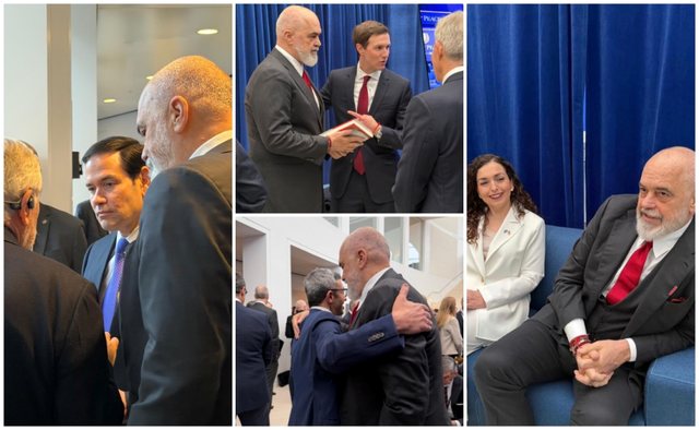 Trump zhvillon takim privat me Osmani dhe Ramën pas mbledhjes së Bordit të Paqes.