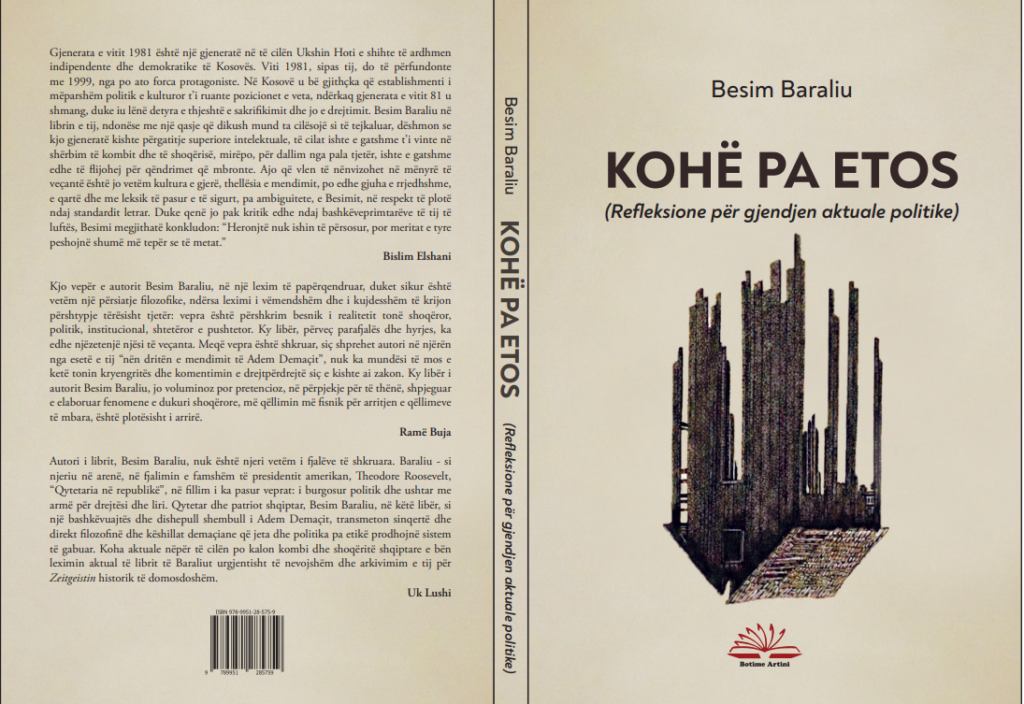 Promovimi i librit “Kohë pa etos” i Besim Baraliut në nder të Adem Demaçit
