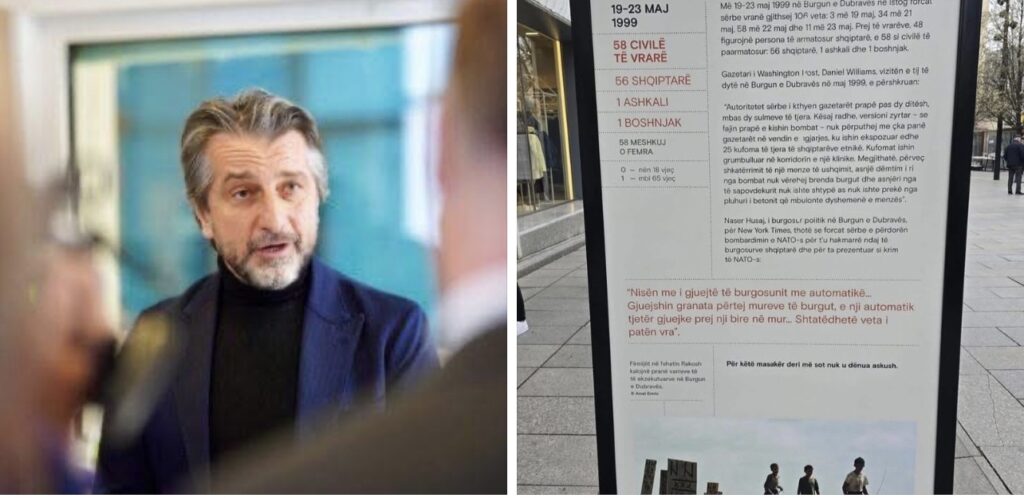 Komuna e Prishtinës ka pezulluar lejen për ekspozitën “Masakrat në Kosovë 1998-1999” për shkak të pasaktësive në përshkrimin e Masakrës së Dubravës.