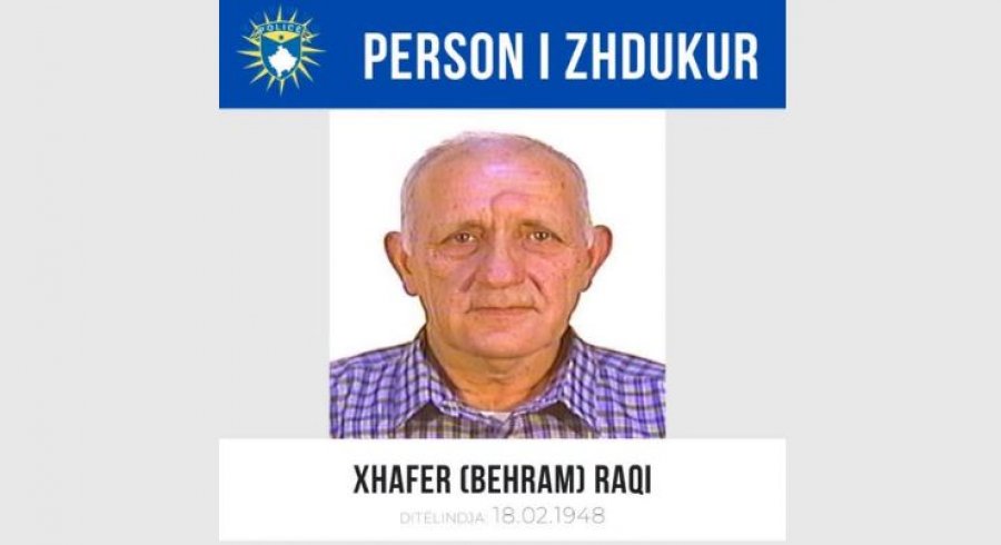 Policia kërkon ndihmën e qytetarëve për gjetjen e 78-vjeçarit të zhdukur nga Prishtina