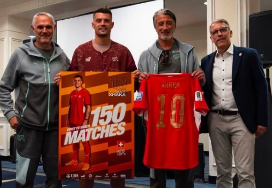 Granit Xhaka ka luajtur ndeshjen e tij të 150-të me kombëtaren e Zvicrës.