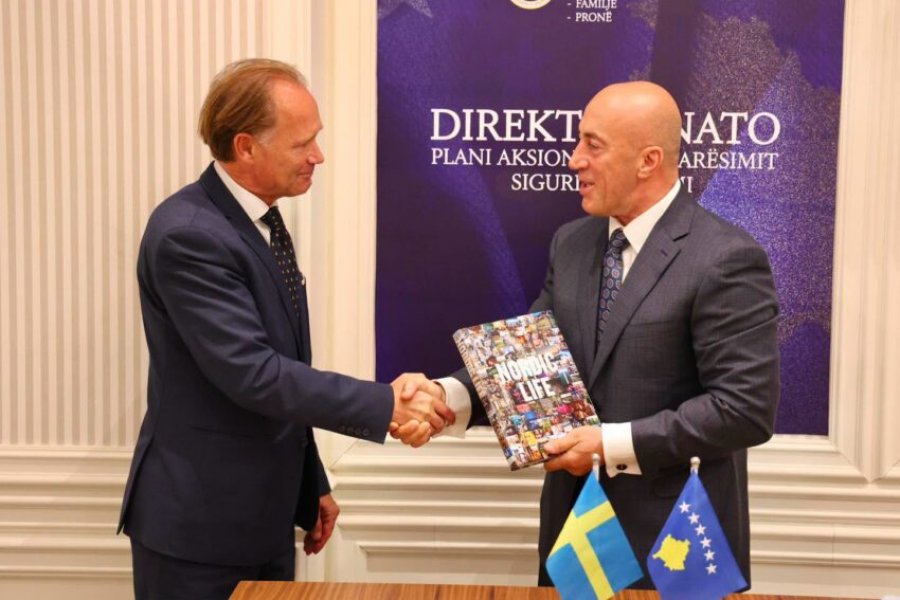 Haradinaj kërkon mbështetje të mëtejshme suedeze për proceset jetike të Kosovës