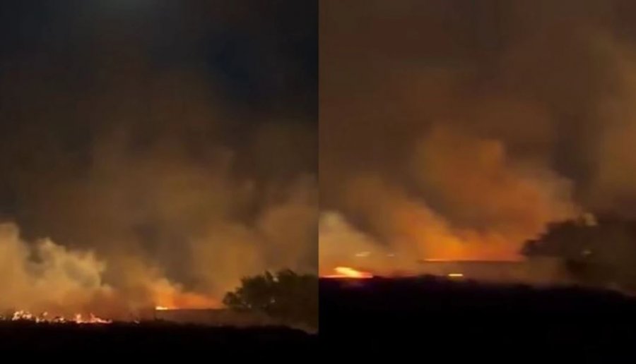 Flakët afër shtëpive në Lipjan, zjarrfikësit në gatishmëri për të shmangur rrezikun