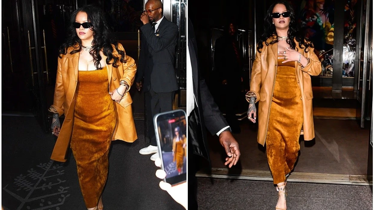 Rihanna shkëlqen me fustan bronzi duke mbështetur A$AP Rocky në ceremoninë Tribeca