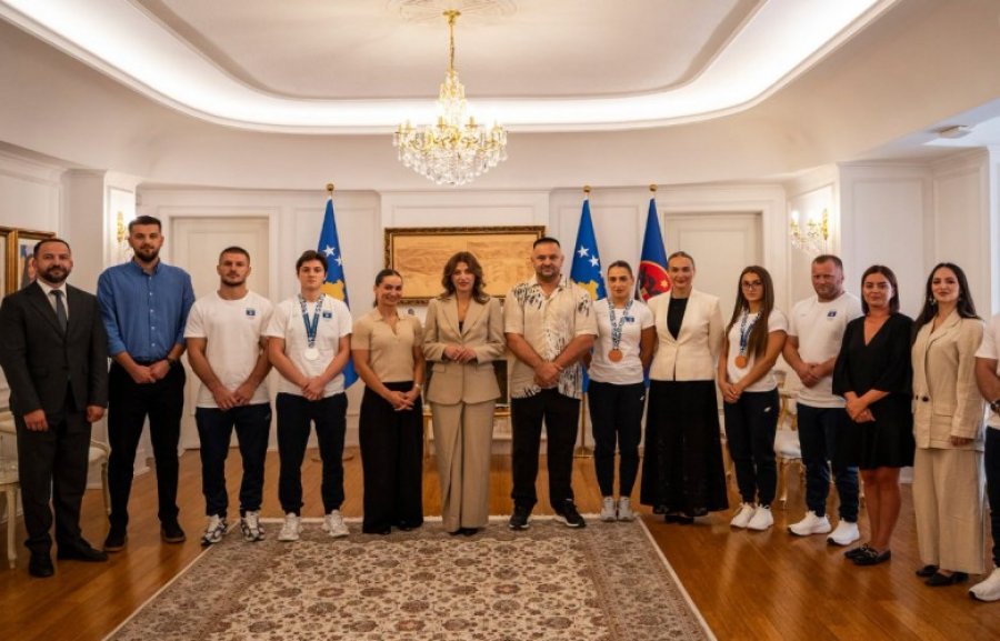 Presidentja Haxhiu nderon ekipin medalist të xhudos nga Lojërat Mesdhetare Taranto 2026
