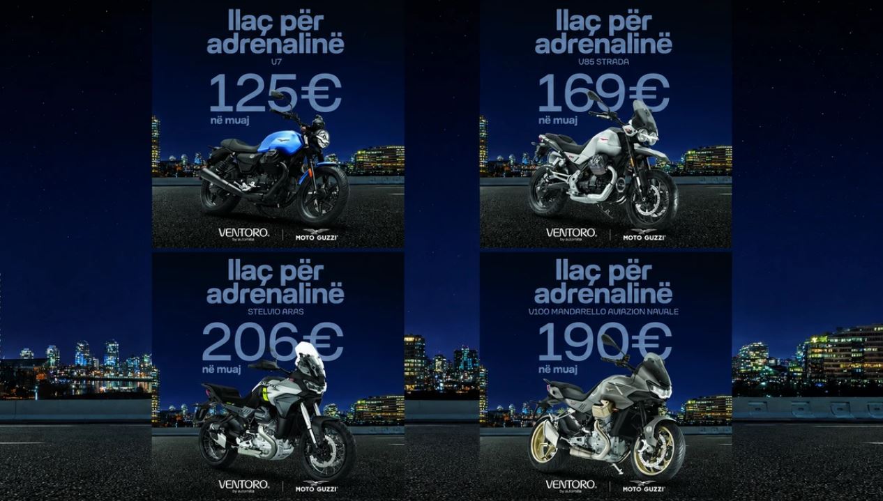 Moto Guzzi me financim të lehtë, aventura nis nga 125€ në muaj