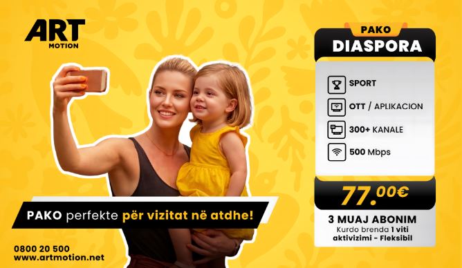 Pako Diaspora nga Artmotion, lidhja perfekte për bashkatdhetarët në Kosovë