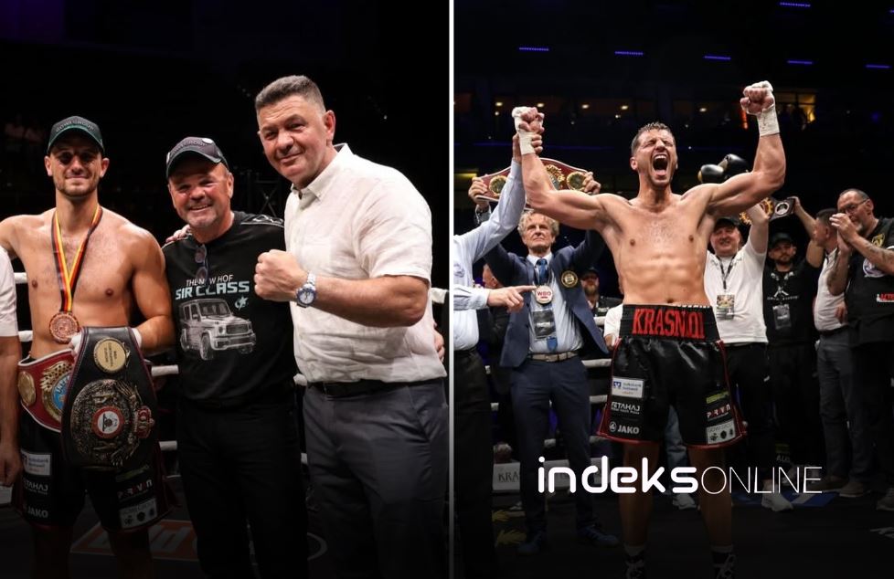 Ardian Krasniqi shpallet kampion evropian në boks, urime nga legjenda Luan Krasniqi