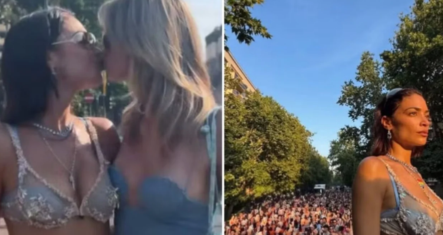 Një moment i papritur në Milano Pride me balerinën shqiptare dhe Elodien