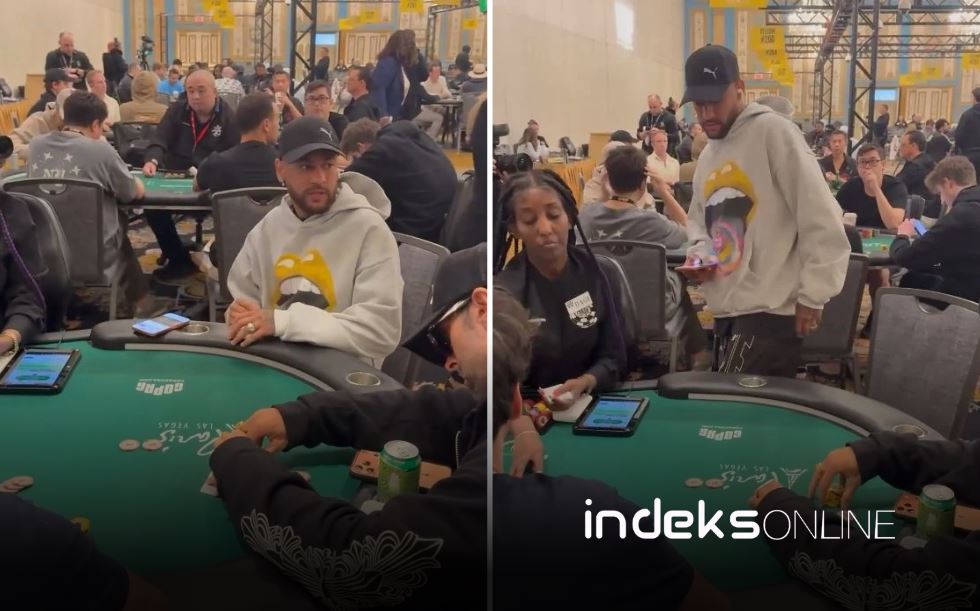 Neymar Jr mori pjesë në World Series of Poker në Las Vegas pak ditë pas eliminimit të Brazilit nga Kupa e Botës 2026.