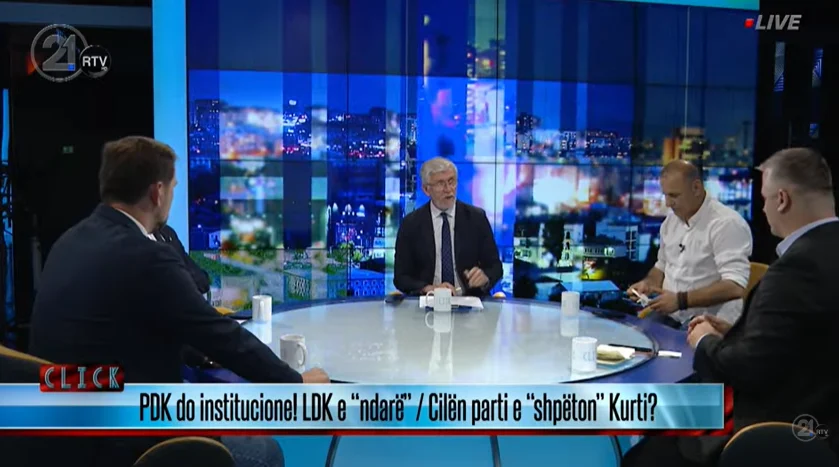 Përplasja e fortë në “Click” për vizitën e Kurtit dhe situatën politike në LDK